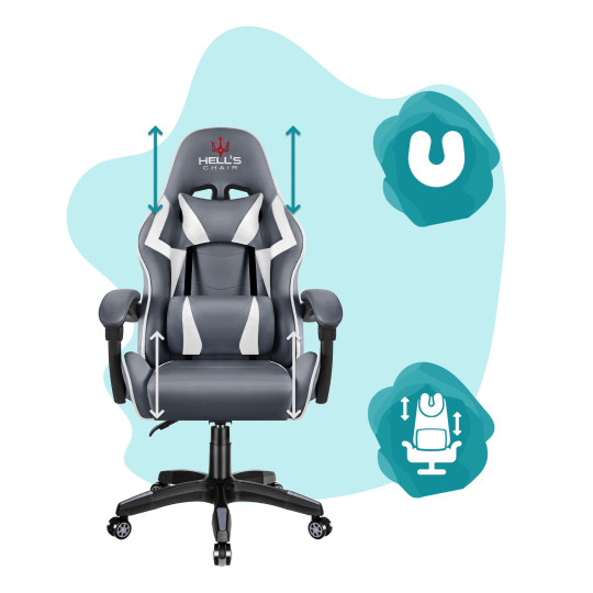 Scaun de joacă pentru copii, reglabil, de culoare gri