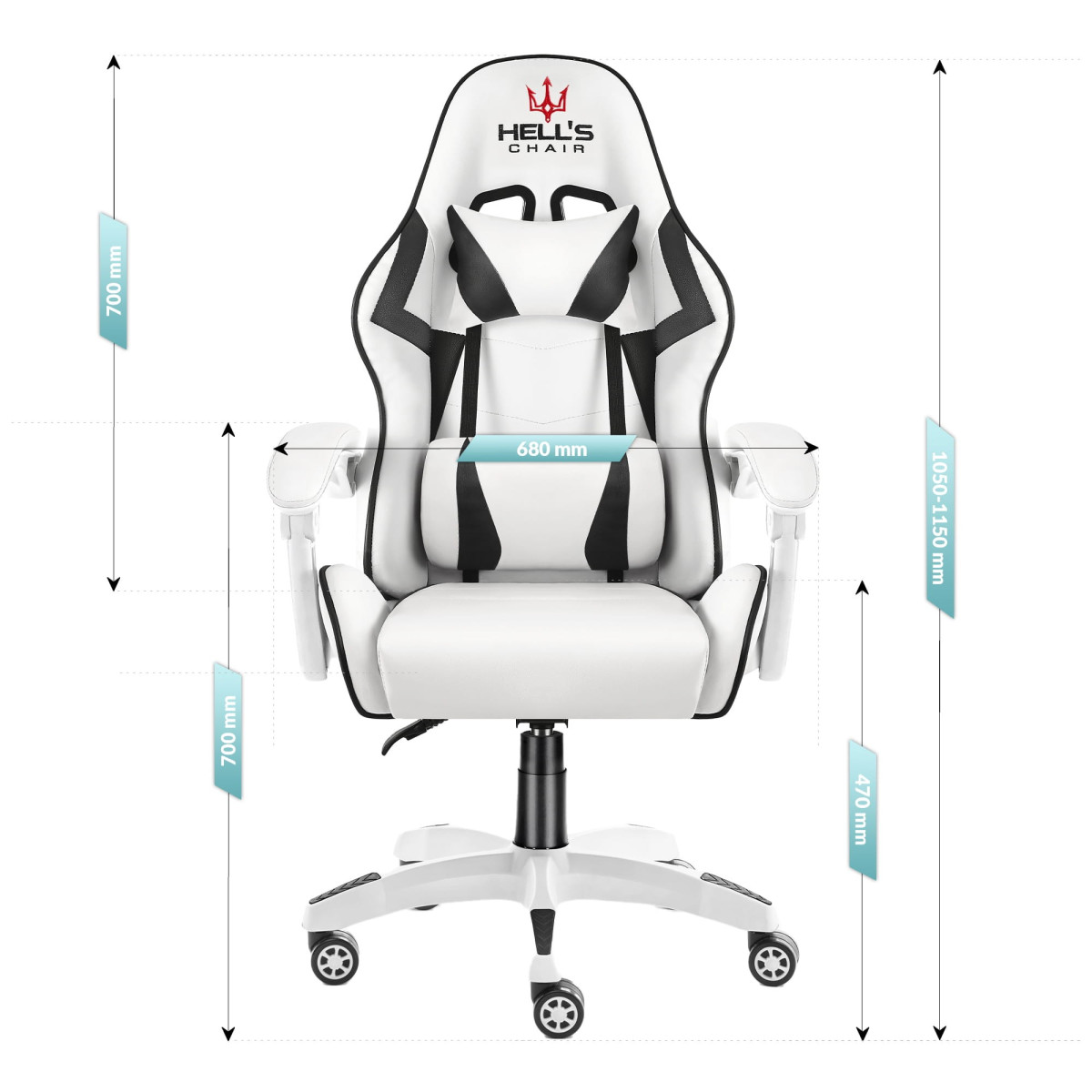 Scaun de birou pentru copii în culori albe