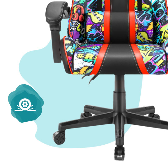 Scaun de jocuri pentru copii de calitate, cu model grafit.