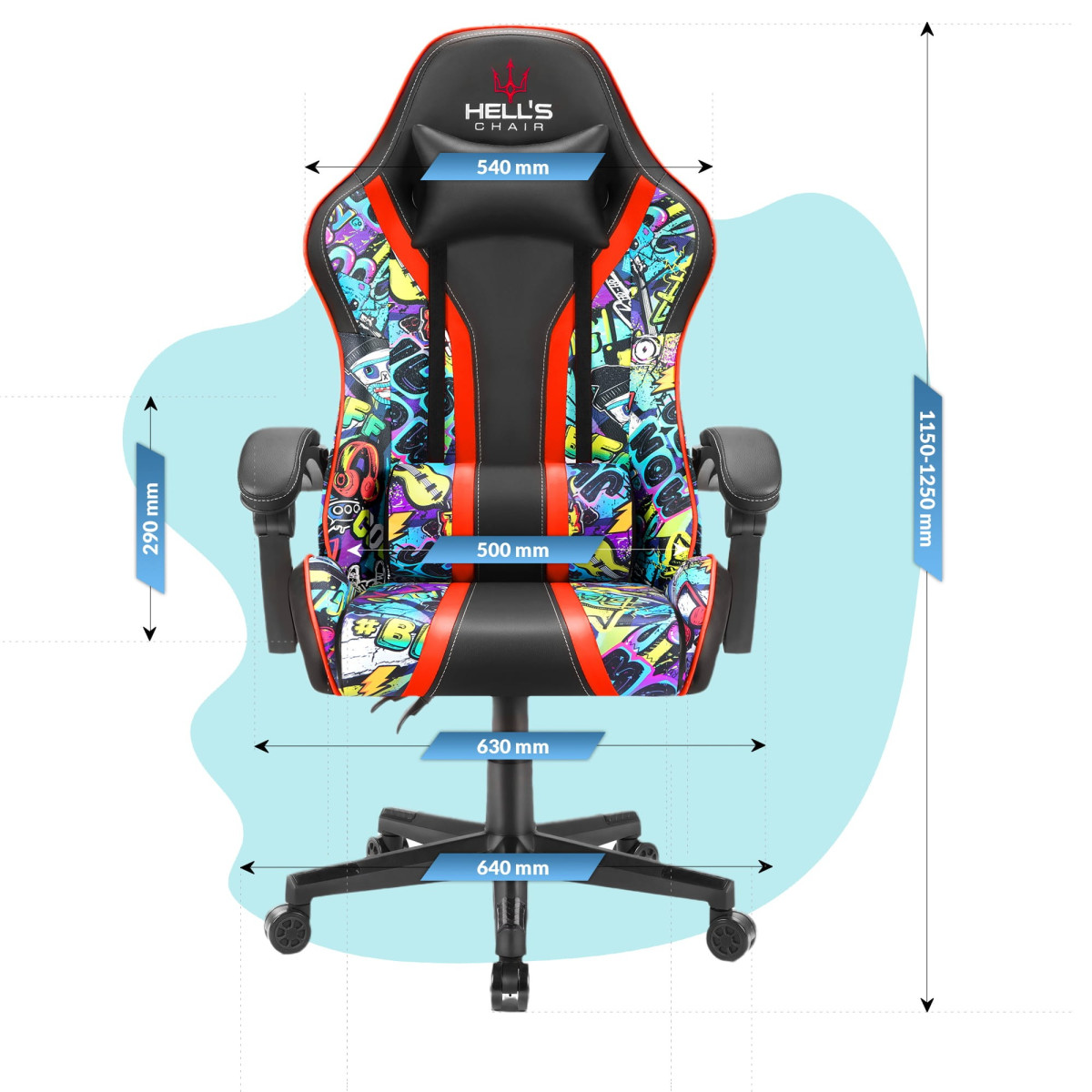 Scaun de jocuri pentru copii de calitate, cu model grafit.