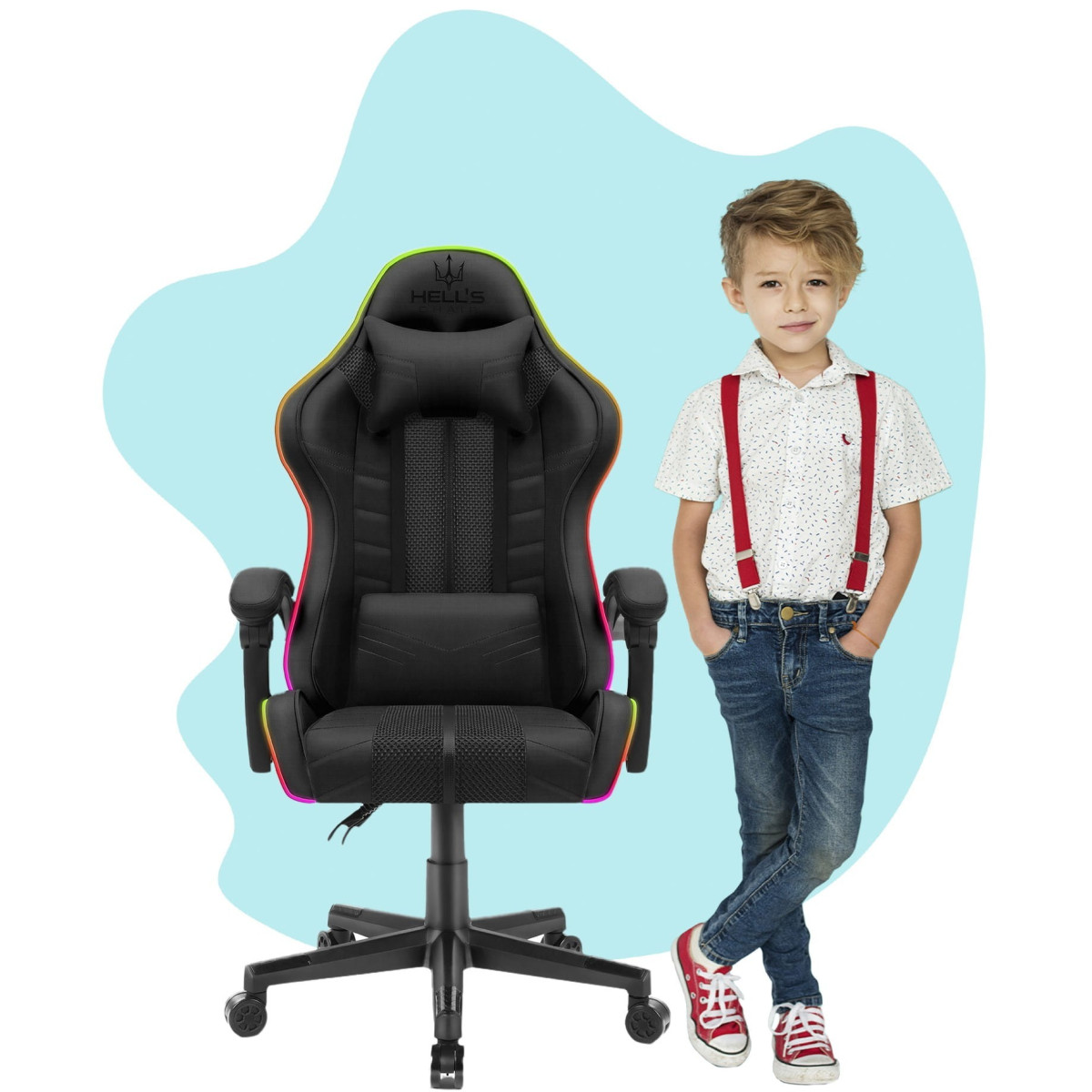 Scaun de joc pentru copii cu iluminare LED