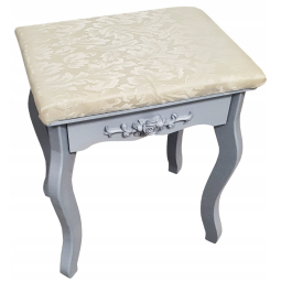 Mesele de toaleta de culoare gri cu taburetă