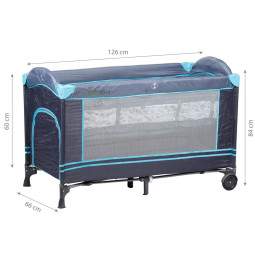 Pătuț de călătorie pentru copil cu plasă împotriva țânțarilor