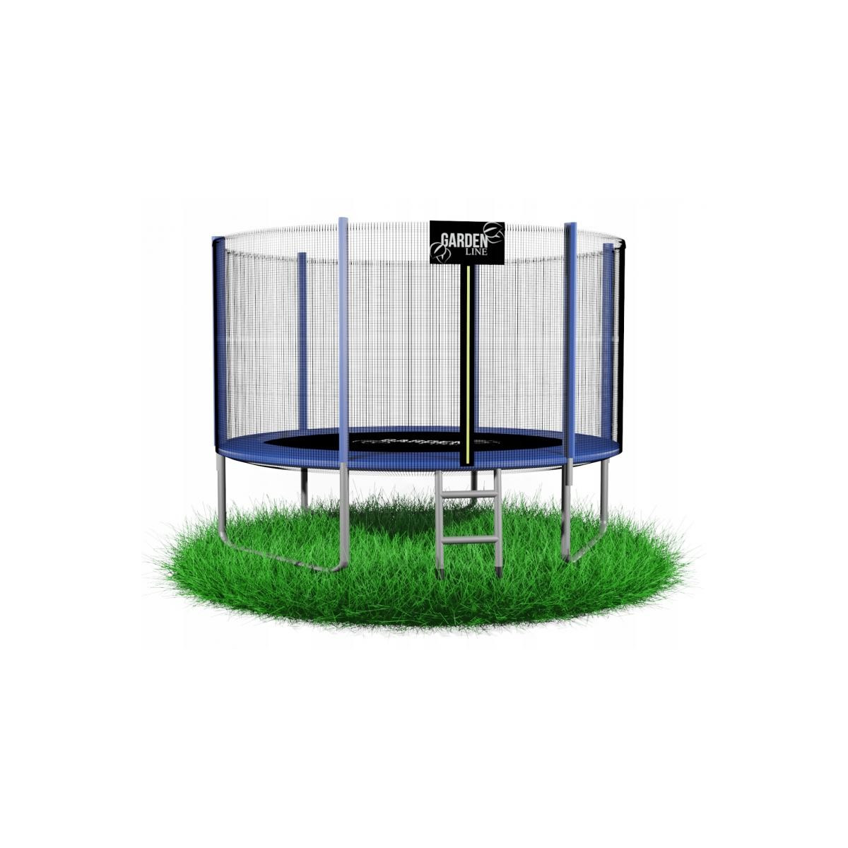 Trampolina de grădină de culoare albastră