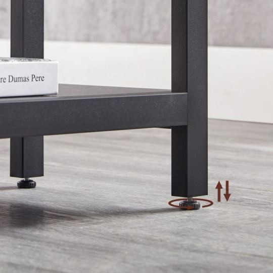 Birou de colț în culoarea neagră