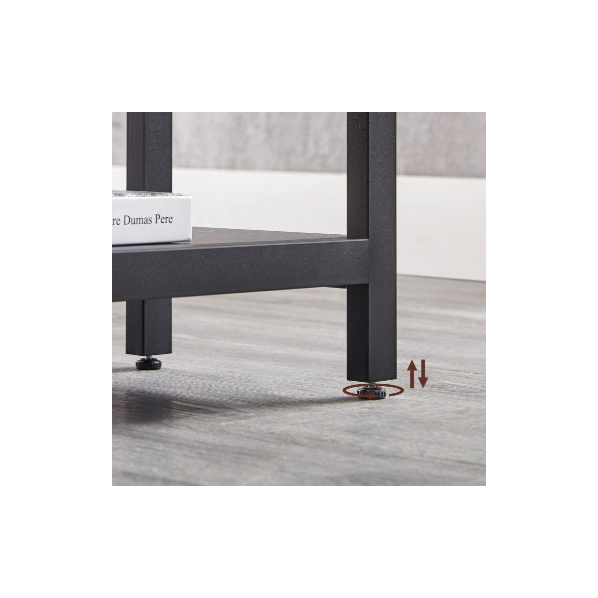 Birou de colț în culoarea neagră