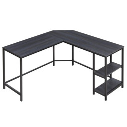 Birou de colț în culoarea neagră