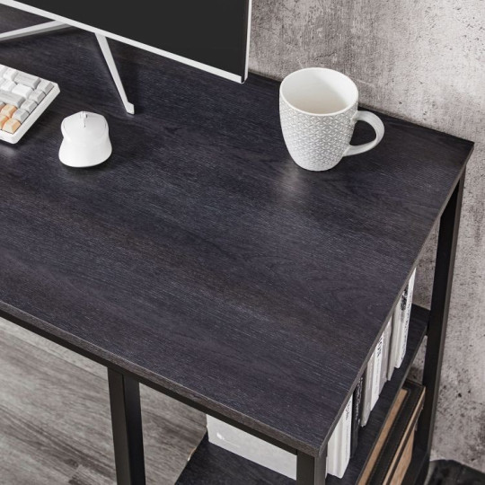 Birou de colț în culoarea neagră