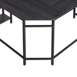 Birou de colț în culoarea neagră