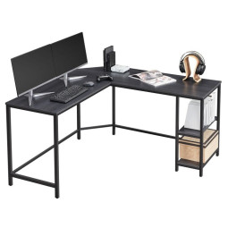 Birou de colț în culoarea neagră