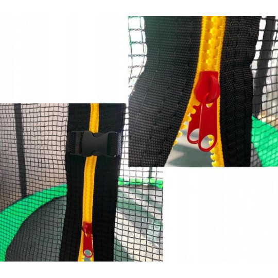 Trampolină premium portocalie cu plasă interioară de 305 cm