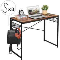 Birou pentru cameră cu cuier în culoarea maro