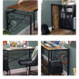 Birou pentru cameră cu cuier în culoarea maro