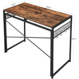 Birou pentru cameră cu cuier în culoarea maro