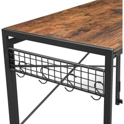 Birou pentru cameră cu cuier în culoarea maro