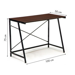 Birou de calculator de culoare maro