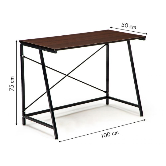 Birou de calculator de culoare maro