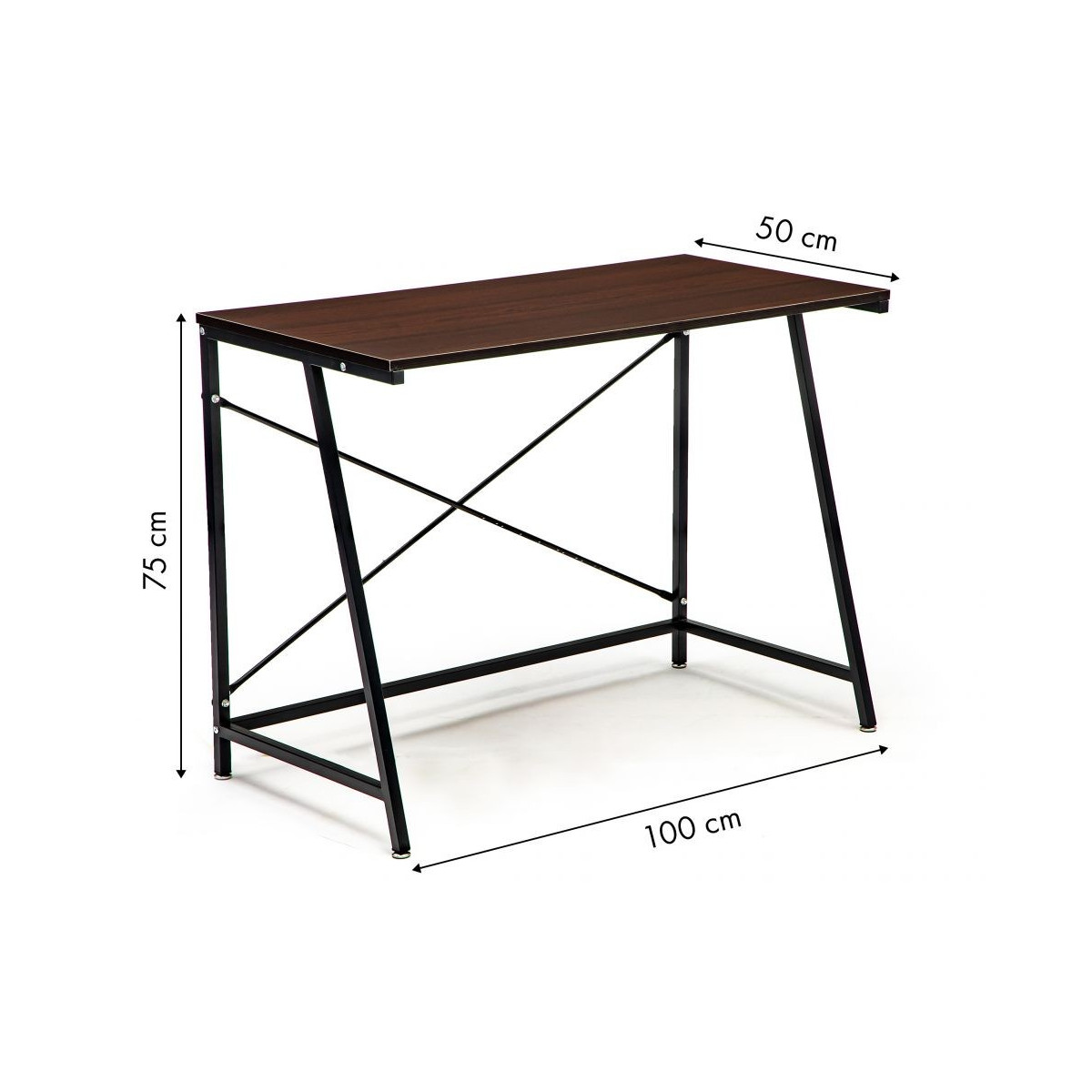 Birou de calculator de culoare maro