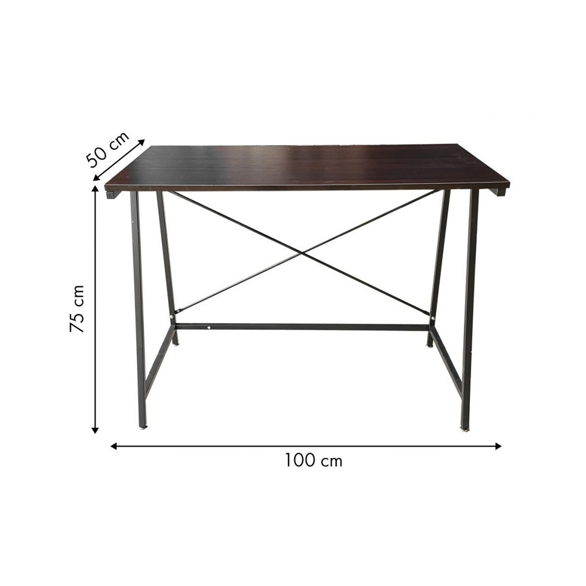 Birou de calculator de culoare maro