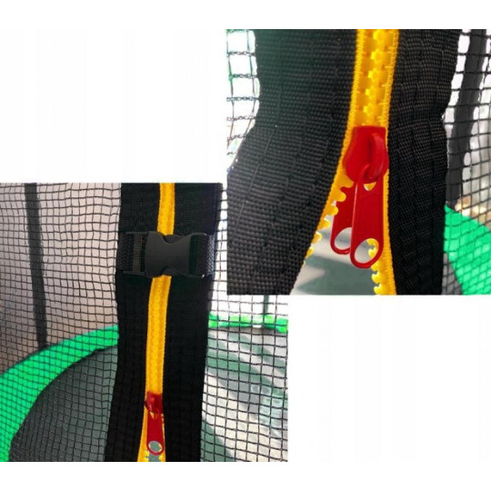 Trampolină verde de grădină cu scară 312 cm