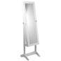 Cutie mare pentru bijuterii cu oglindă, de culoare albă 41,5 x 35,5 x 147 cm