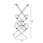 Suport vertical pentru rufe, 15 m