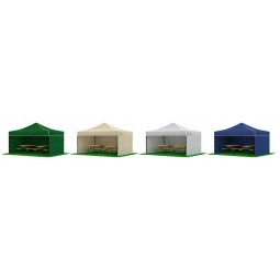 Cort de tip cu foiști premium cu 3 pereți rigizi 3x3, 30 kg