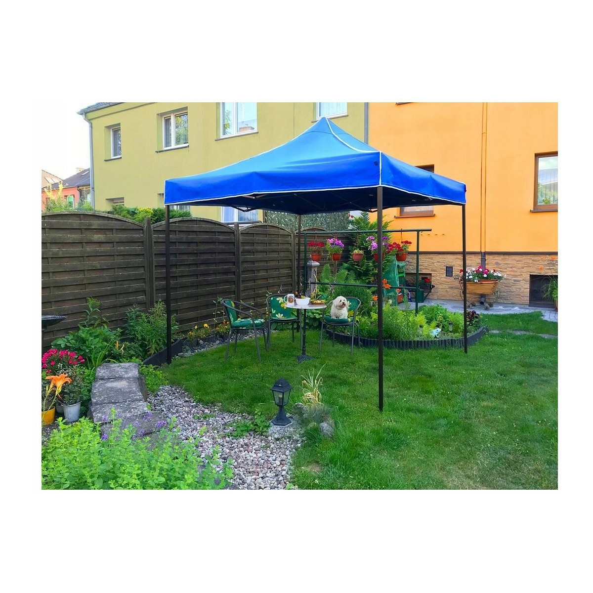 Cort de tip cu foiști premium cu 3 pereți rigizi 3x3, 30 kg