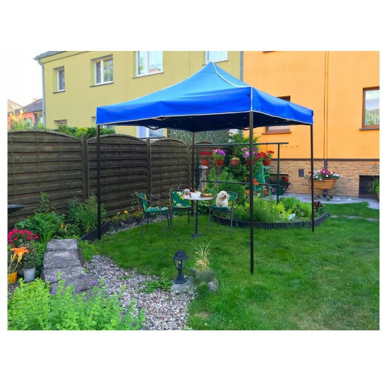 Stan tipicar ieftin cu forma de foarfeca, de culoare albastră, 3x3 m, 26 kg