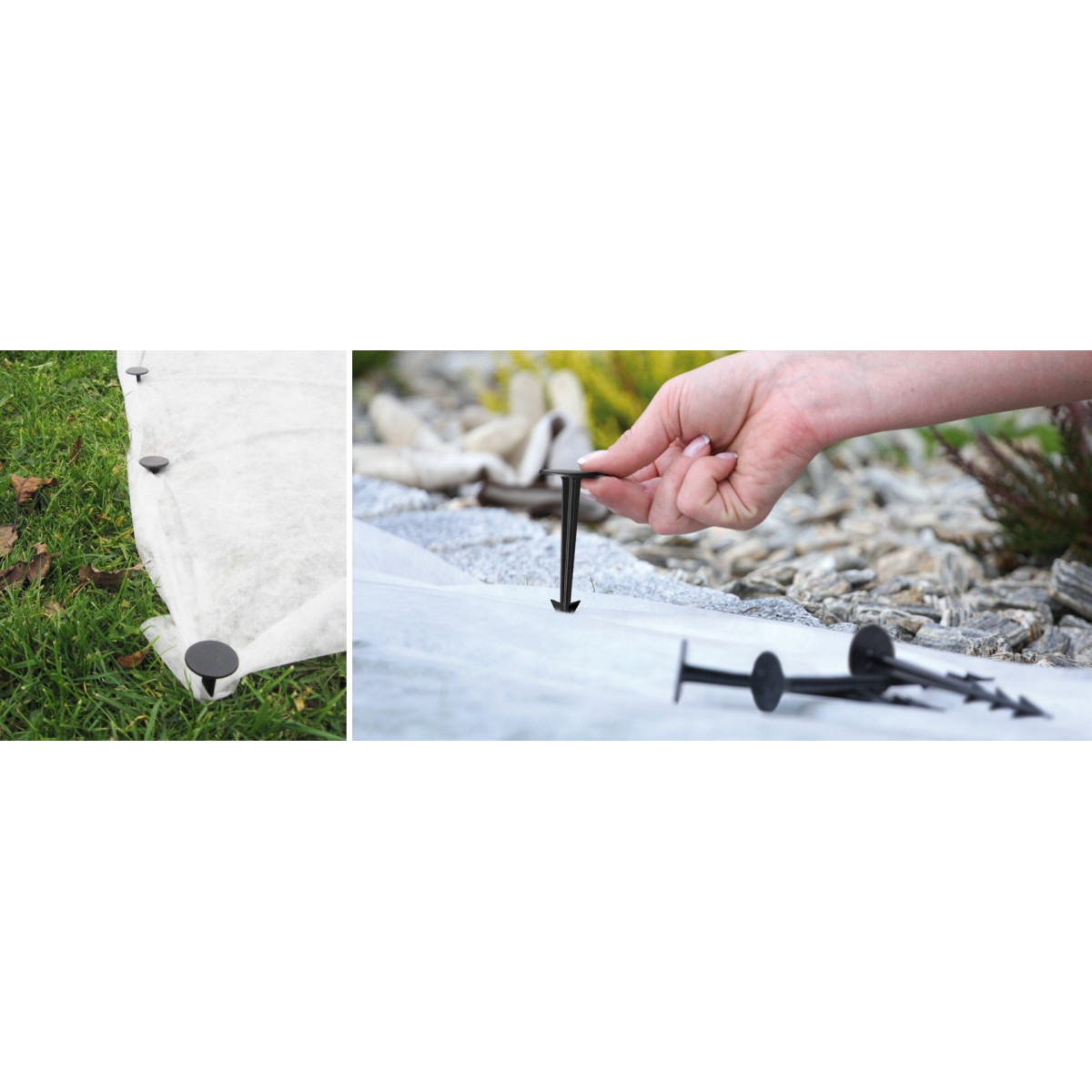 Capace pentru agrotextil, 3x12 cm, 100 bucăți