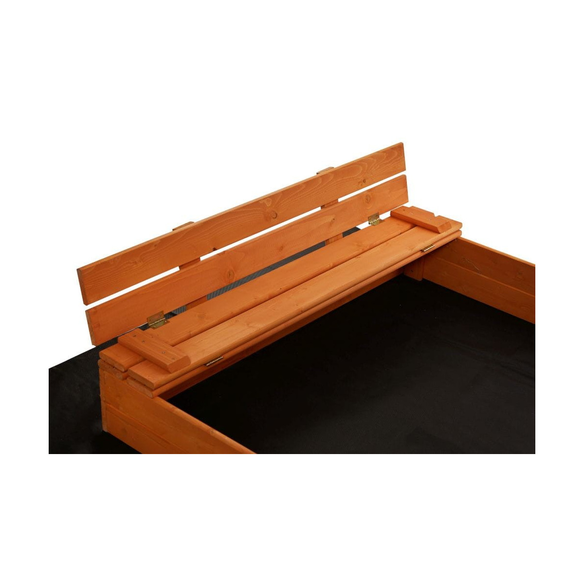 Cuib de nisip mare pentru copii cu bănci, 150x150 cm