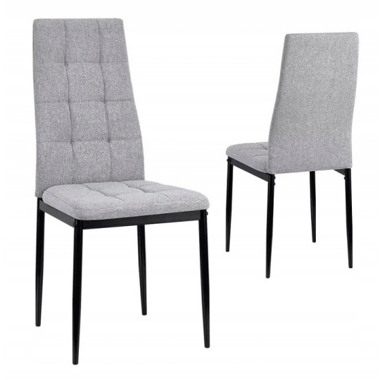 Scaun de bucătărie tapitat de culoare gri