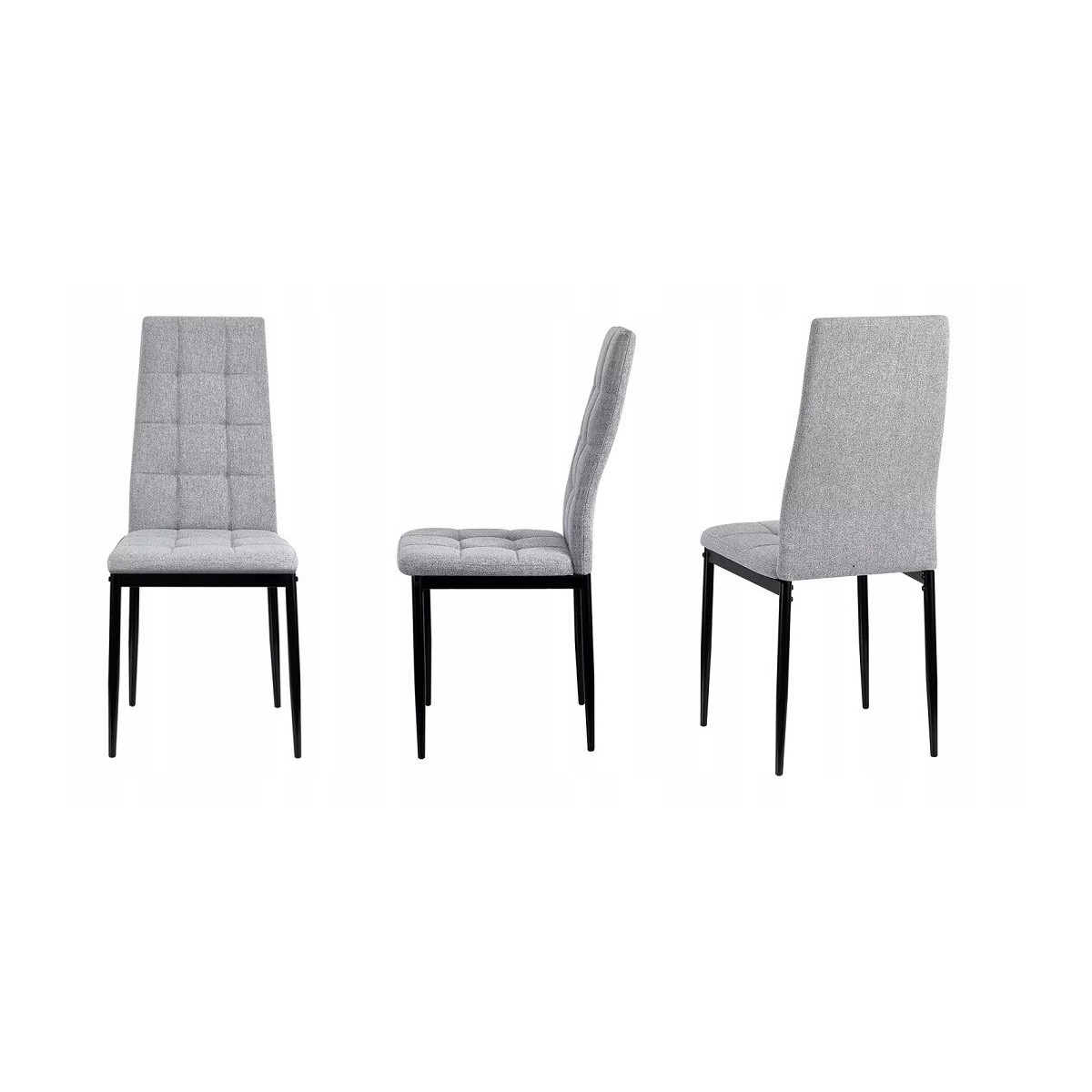 Scaun de bucătărie tapitat de culoare gri