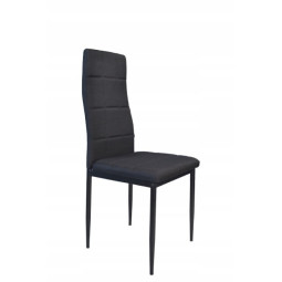 Scaun de bucătărie din material textil, capitonat, de culoare neagră