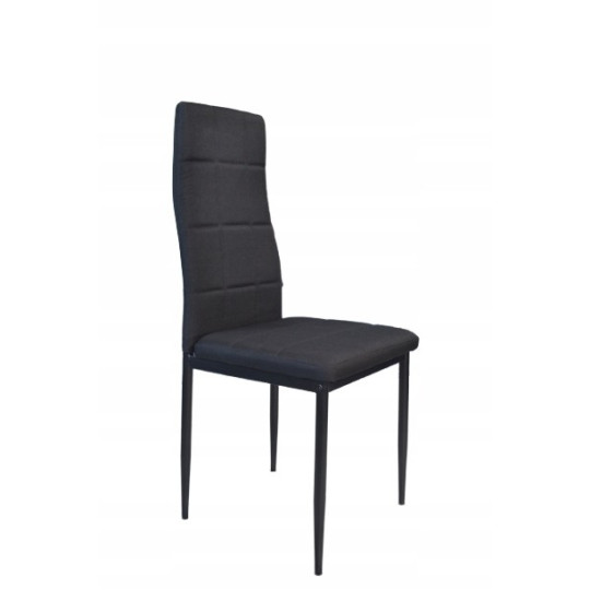 Scaun de bucătărie din material textil, capitonat, de culoare neagră