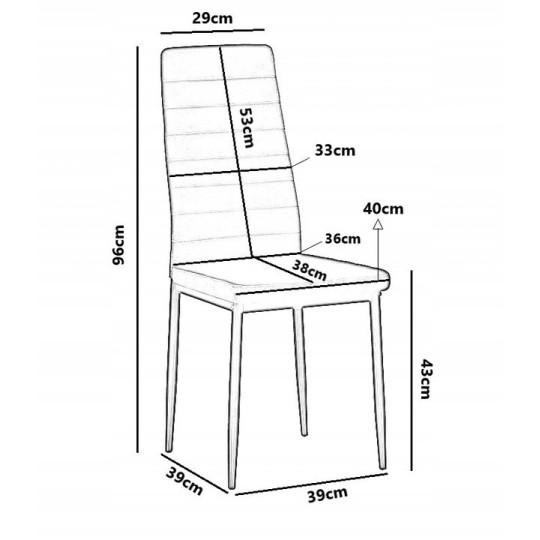 Scaun de bucătărie din material textil, capitonat, de culoare neagră