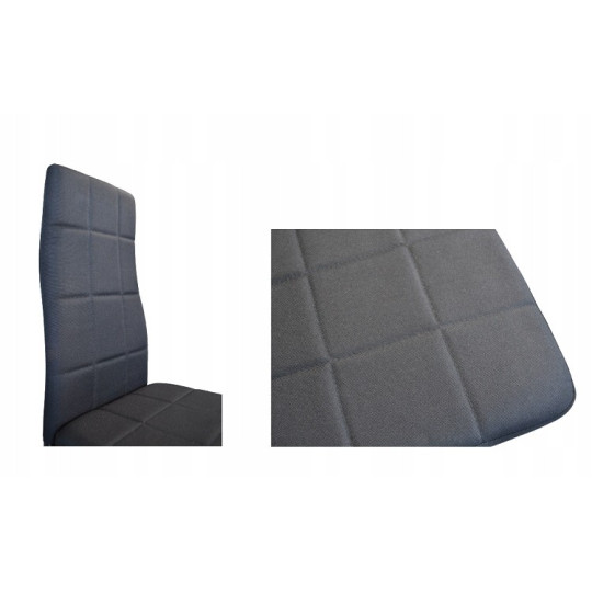 Scaun de bucătărie din material textil, capitonat, de culoare neagră