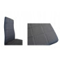 Scaun de bucătărie din material textil, capitonat, de culoare neagră