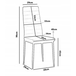 Scaun de dining negru din piele ecologică