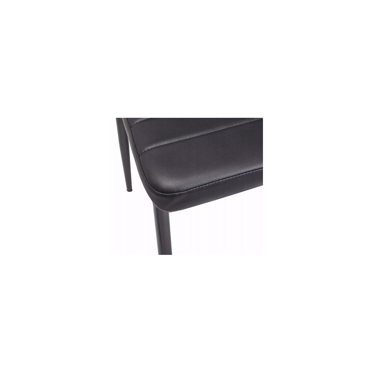 Scaun de dining negru din piele ecologică