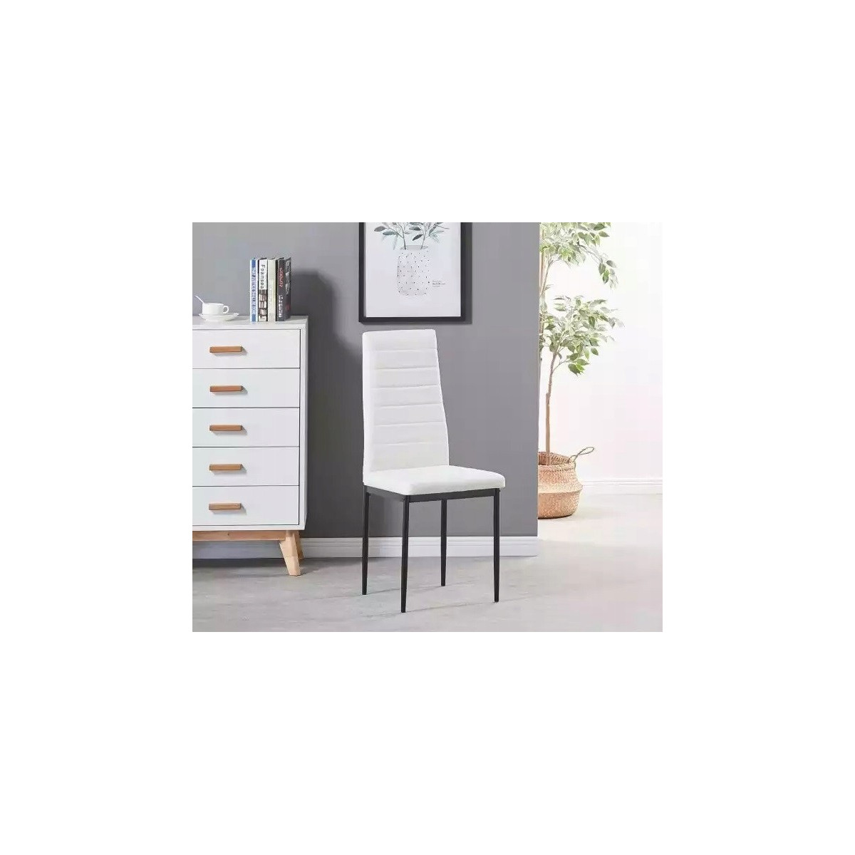 Scaun de bucătărie ieftin de culoare gri din piele ecologică