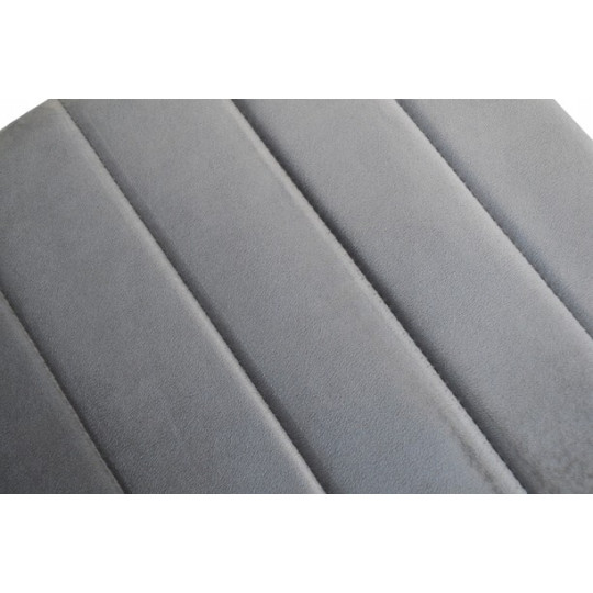 Scaune de bucătărie din catifea gri cu cusături
