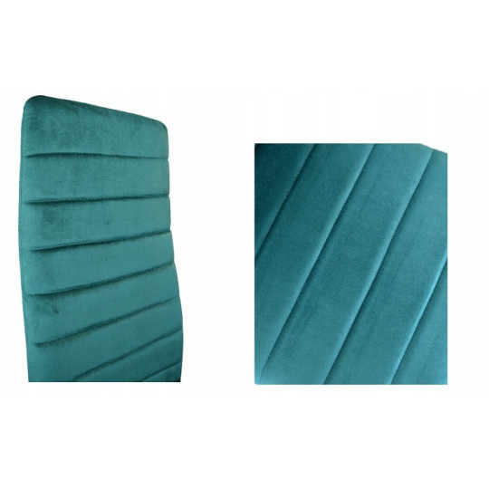 Stolica de bucătărie Velvet în culoarea verde