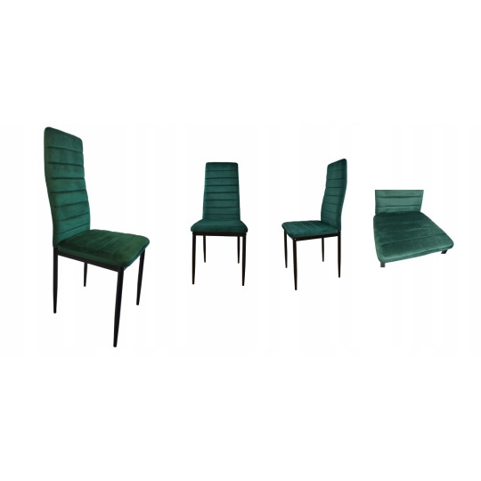 Stolica de bucătărie Velvet în culoarea verde