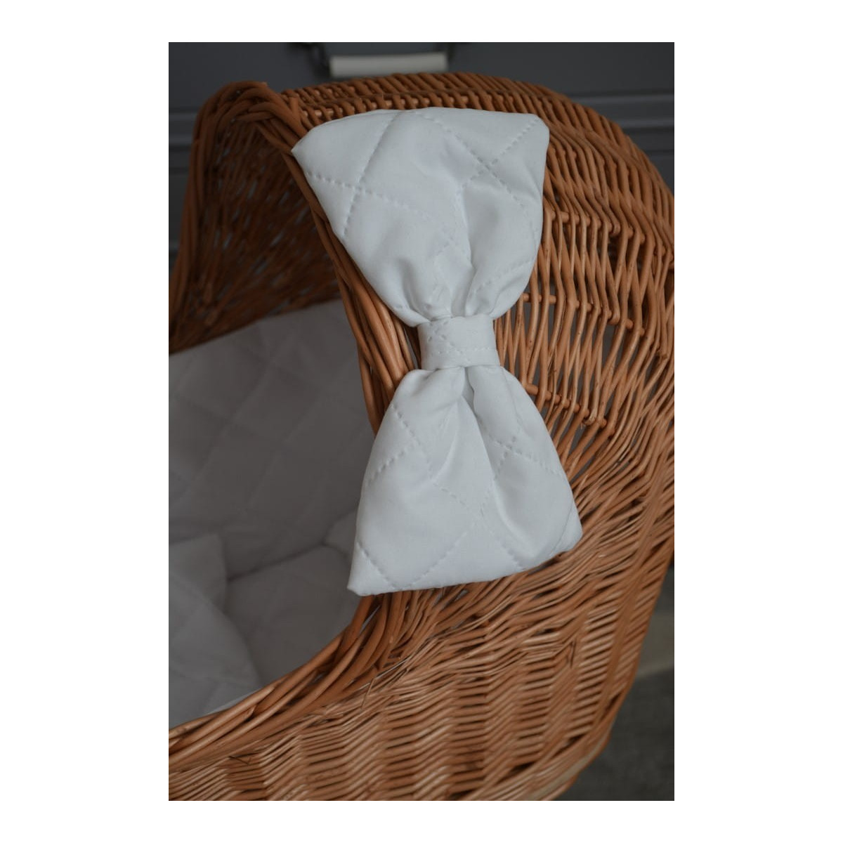 Căruț de păpuși din ratan, fabricat manual