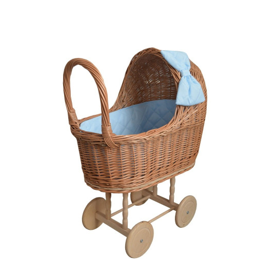 Jucărie pentru copii, cărucior pentru păpuși, făcută manual.