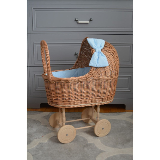 Jucărie pentru copii, cărucior pentru păpuși, făcută manual.