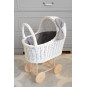 Cărucioare de păpuși din ratan de calitate, de culoare albă
