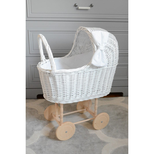 Jucărie modernă pentru copii, cărucior pentru păpuși, tricotat manual.