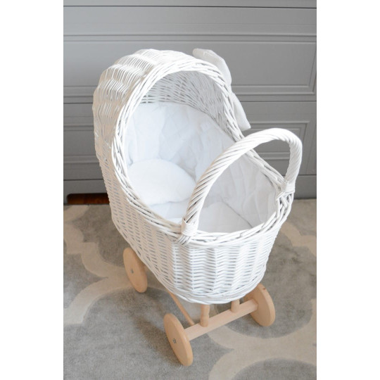 Jucărie modernă pentru copii, cărucior pentru păpuși, tricotat manual.